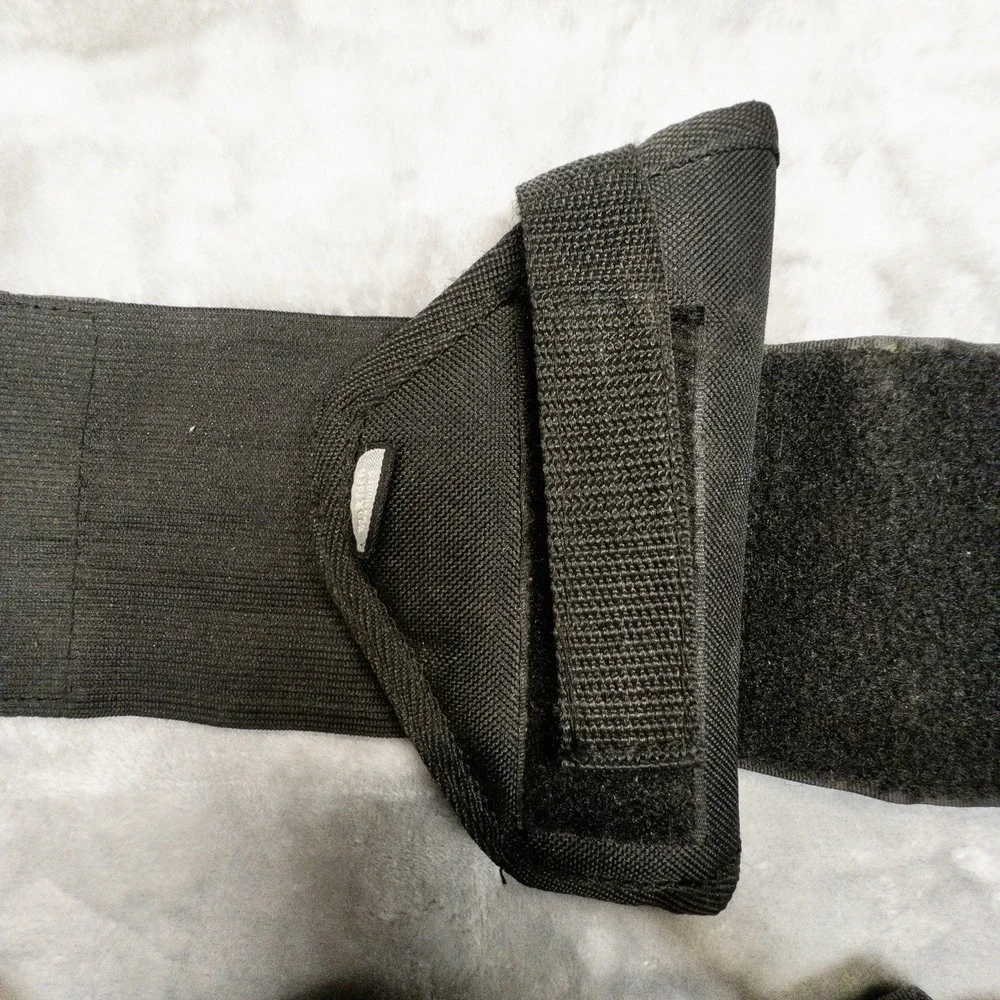 Lot Of 3 Black Nylon Tactical Holsters Two Belt OWB One Ankle Backup